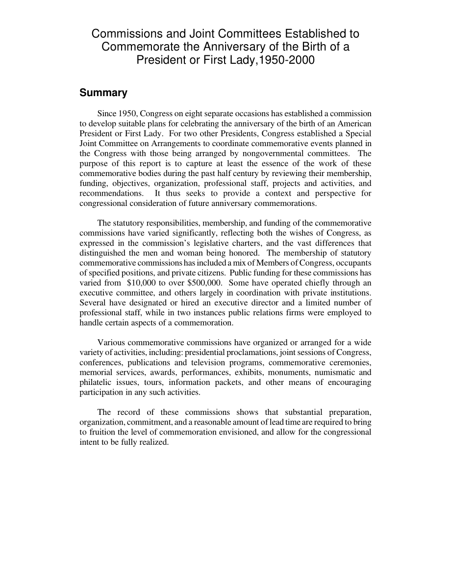 [20010615]RL30980_1950-2000年总统或第一夫人诞辰纪念委员会和联合委员会.pdf_第2页