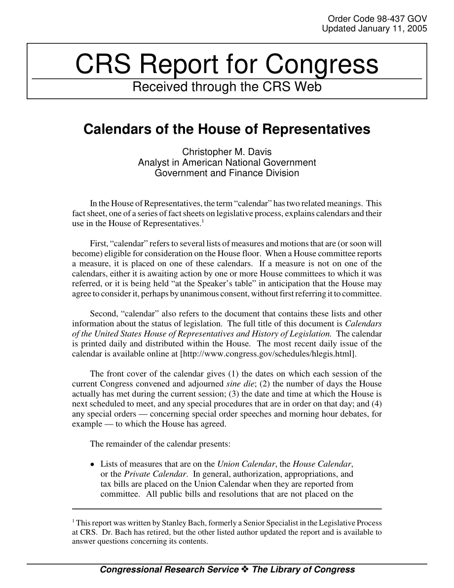 [20050111]98-437GOV_众议院日历.pdf_第1页