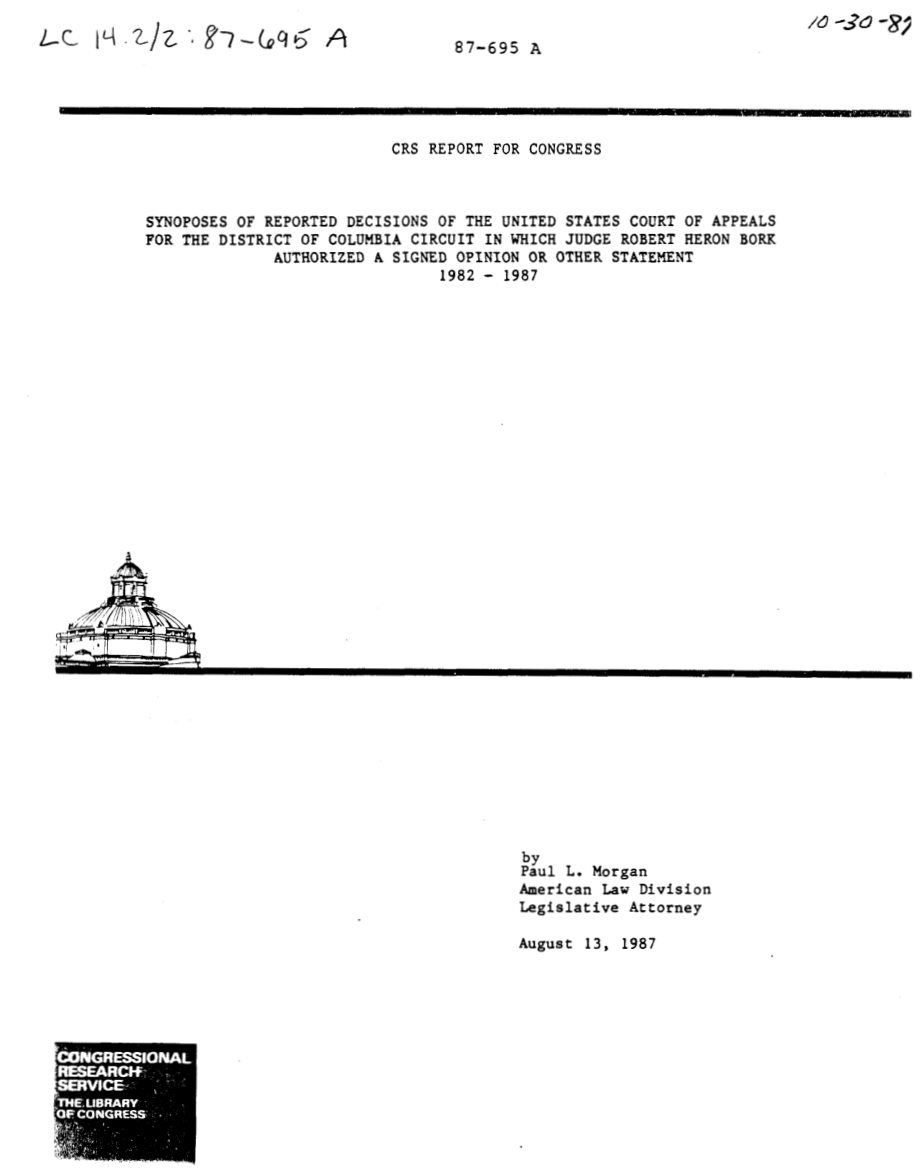 [19870813]87-695A_美国哥伦比亚特区巡回上诉法院报告的判决概要其中罗伯特·赫伦·博克法官授权签署意见或其他声明：1982-1987.pdf_第1页