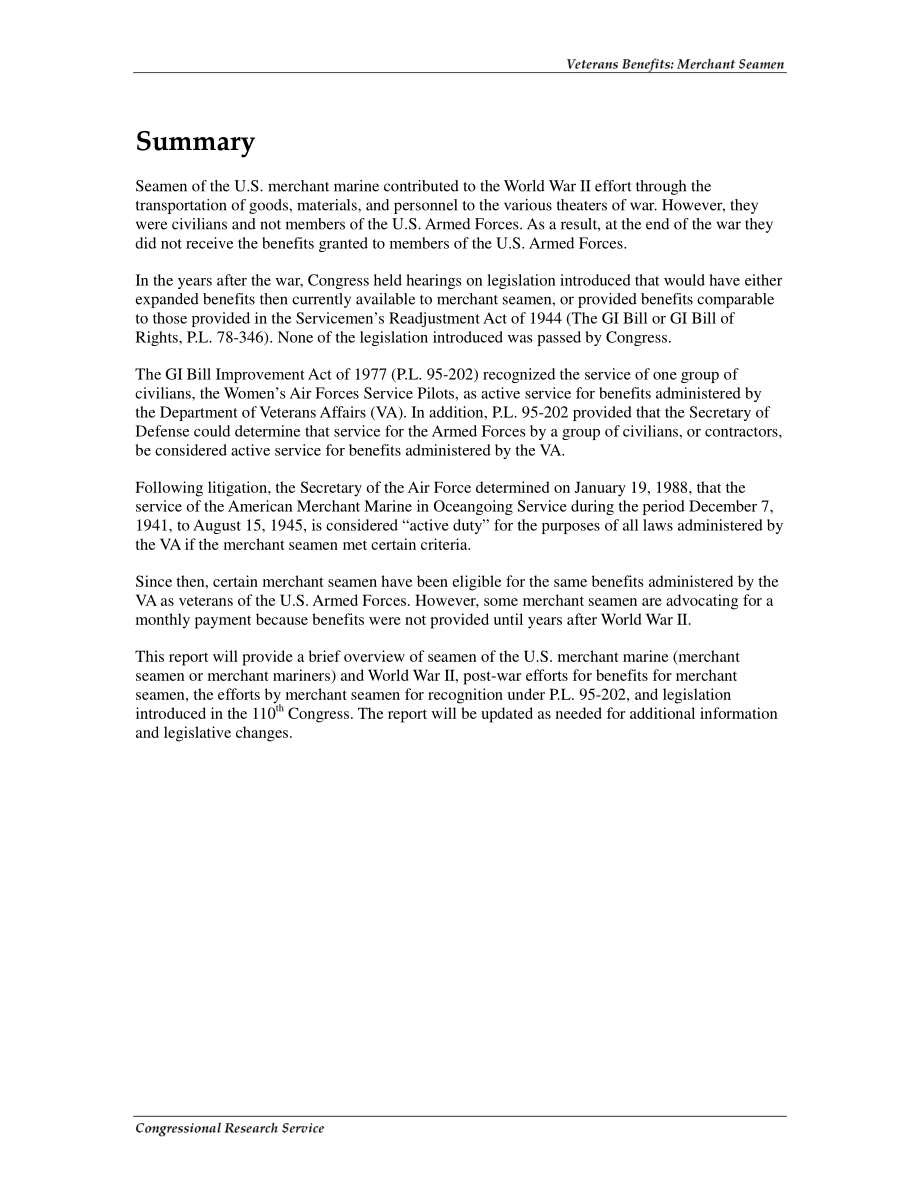 [20081223]RL33992_退伍军人福利：商船船员.pdf_第2页
