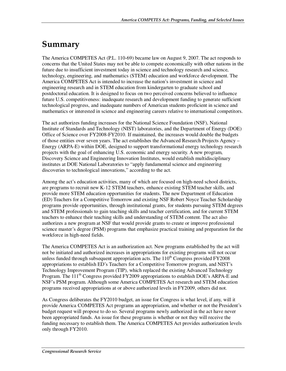 [20090630]RL34328_美国竞争法：计划、资金和选定问题.pdf_第2页