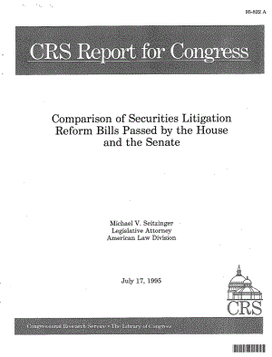 [19950717]95-822_参众两院证券诉讼改革法案比较.pdf