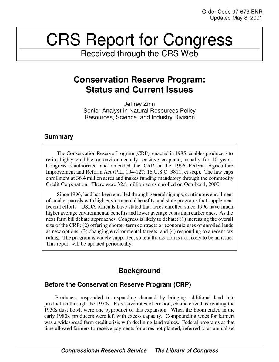 [20010508]97-673ENR_保护区计划：现状和当前问题.pdf_第1页