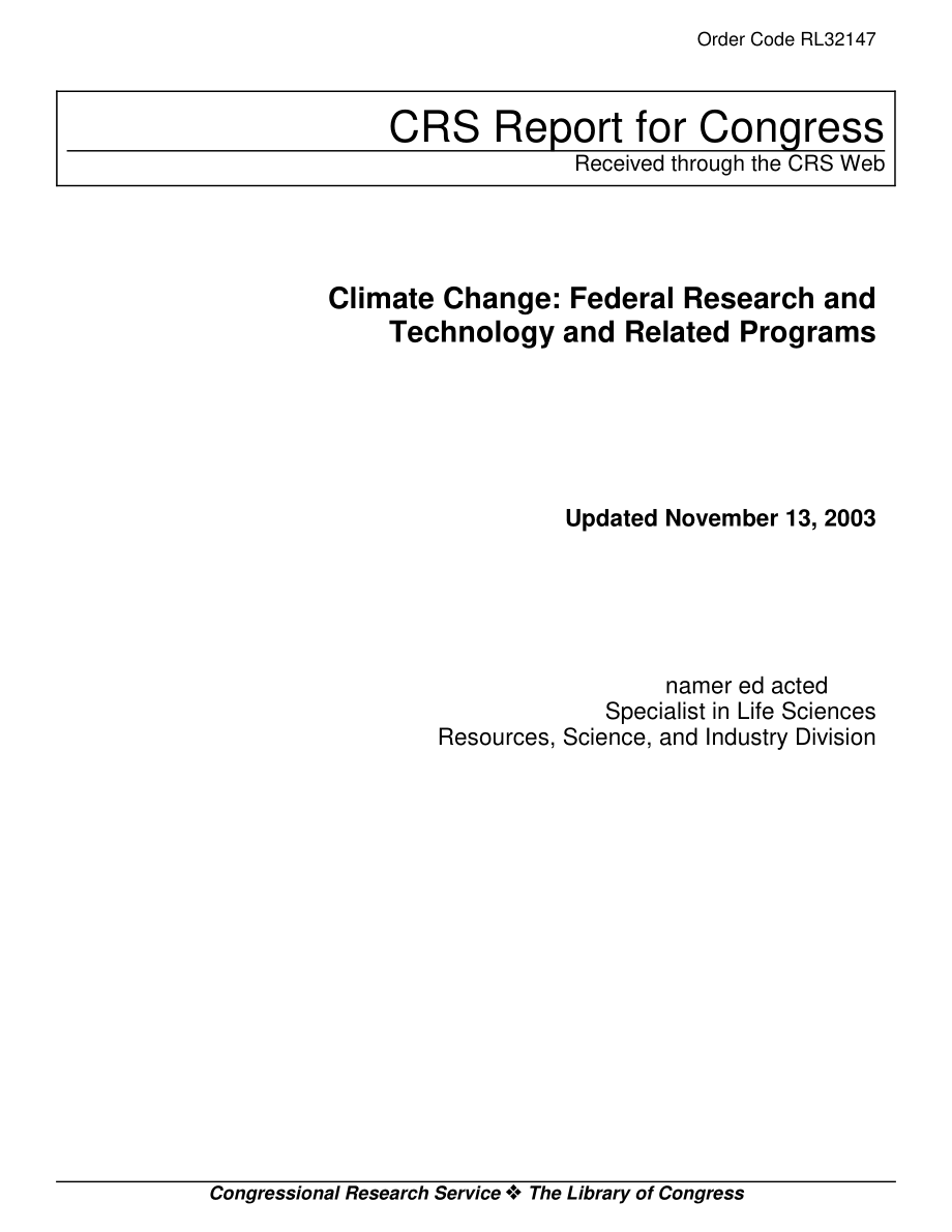 [20031113]RL32147_气候变化：联邦研究与技术及相关项目.pdf_第1页