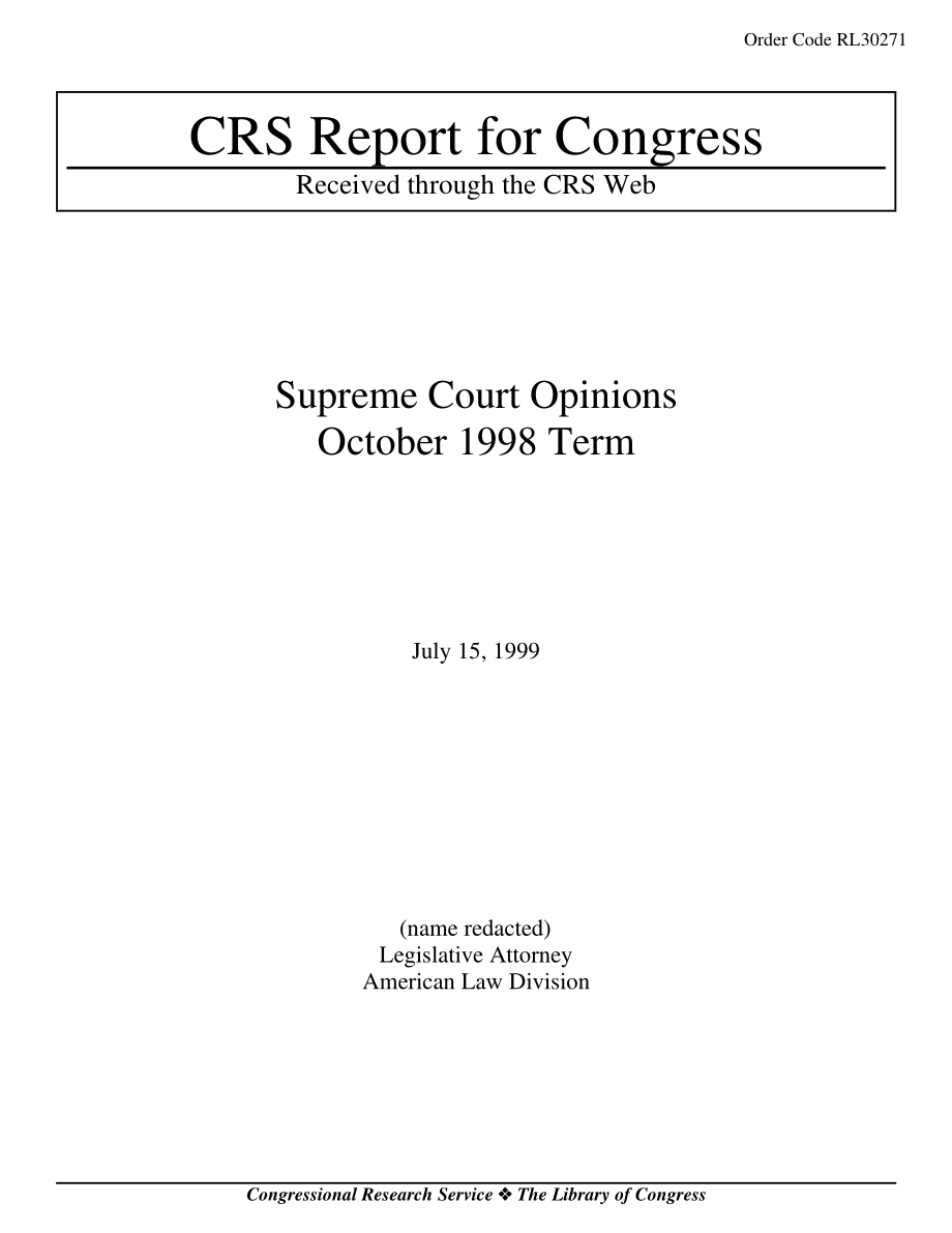 [19990715]RL30271_最高法院意见1998年10月任期.pdf_第1页