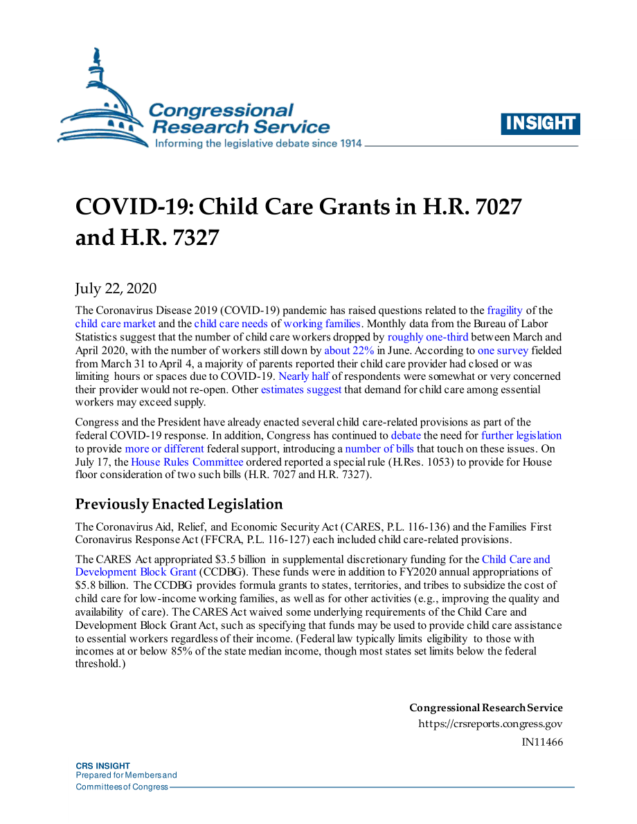 [20200722]IN11466_新冠病毒-19：H.R.儿童保育补助金7027和H.R.7327.pdf_第1页