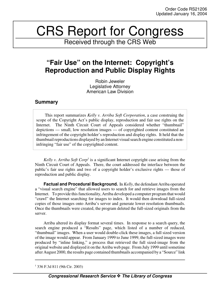 [20040116]RS21206_互联网上的“合理使用”：版权复制和公开展示权.pdf_第1页