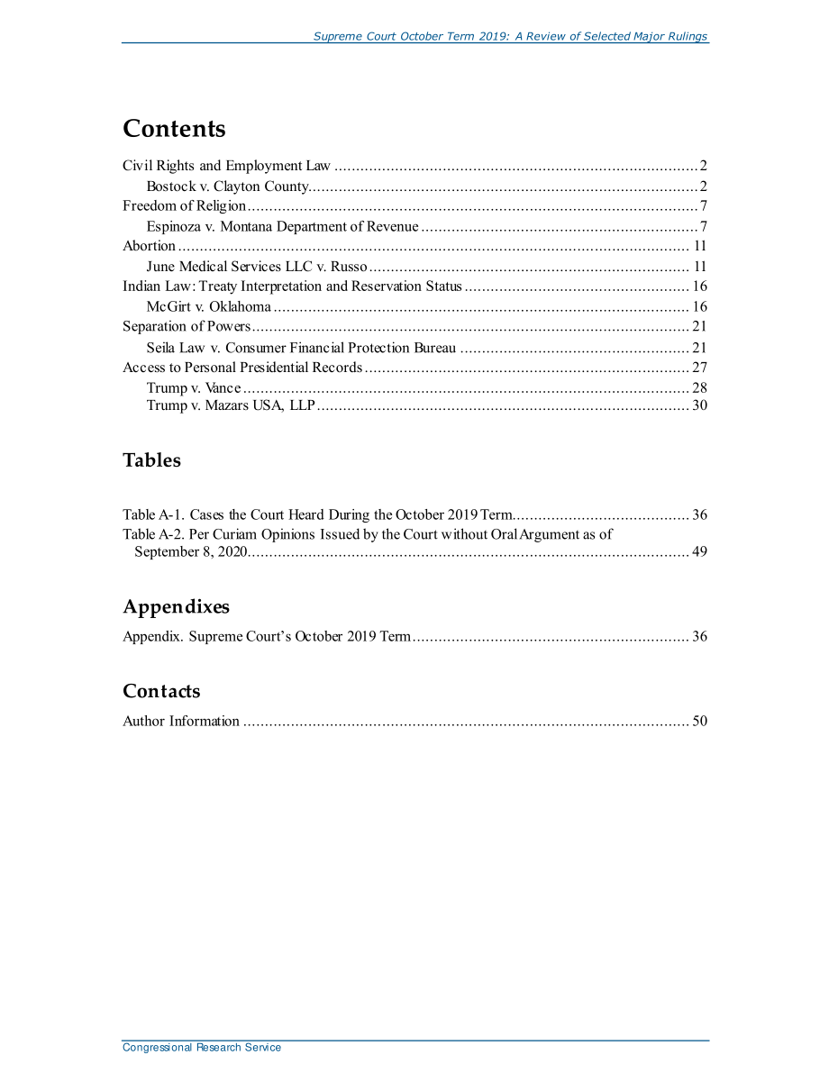 [20200904]R46515_最高法院2019年10月任期：对选定主要裁决的审查.pdf_第3页