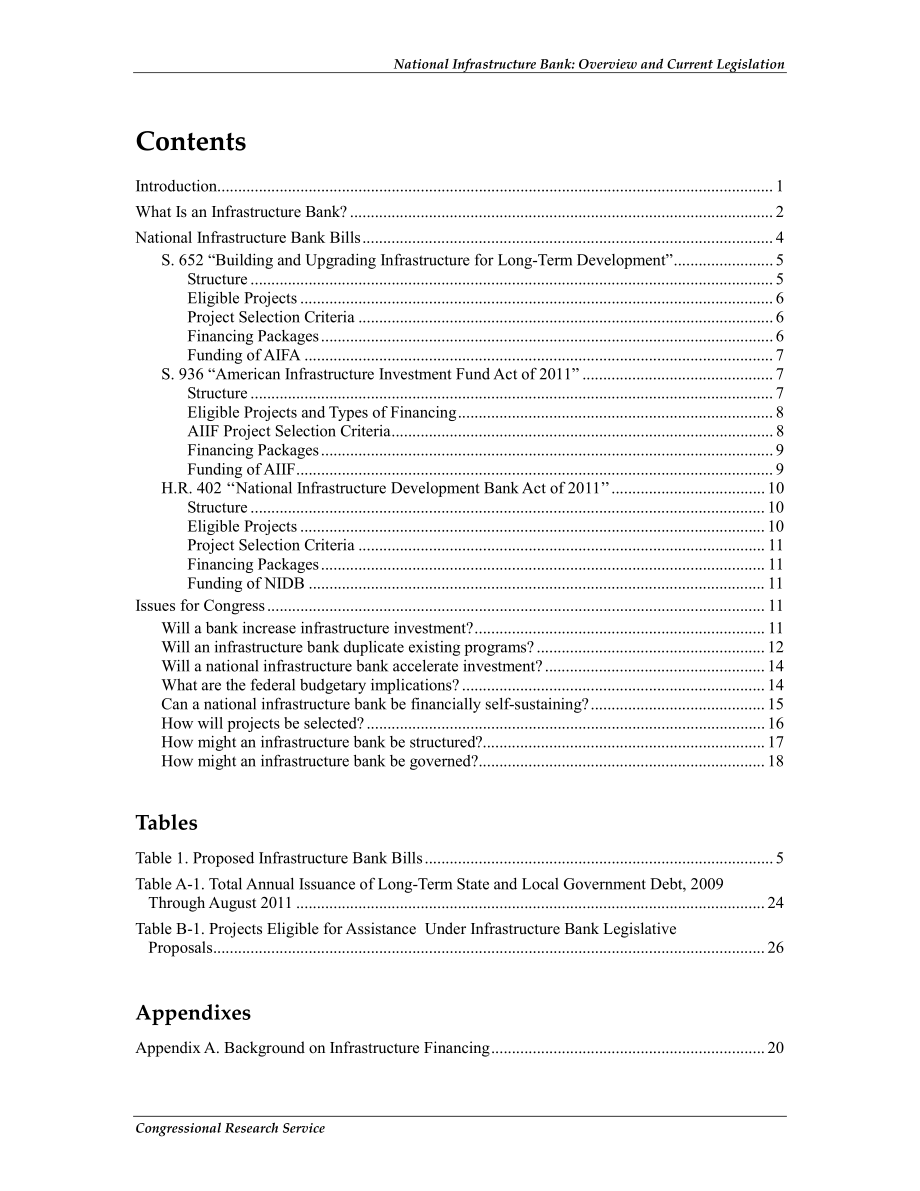 [20111214]R42115_国家基础设施银行：概述和现行立法.pdf_第3页