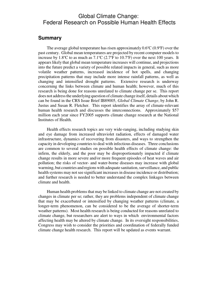 [20060210]RL31519_全球气候变化：关于可能对人类健康造成影响的联邦研究.pdf_第2页