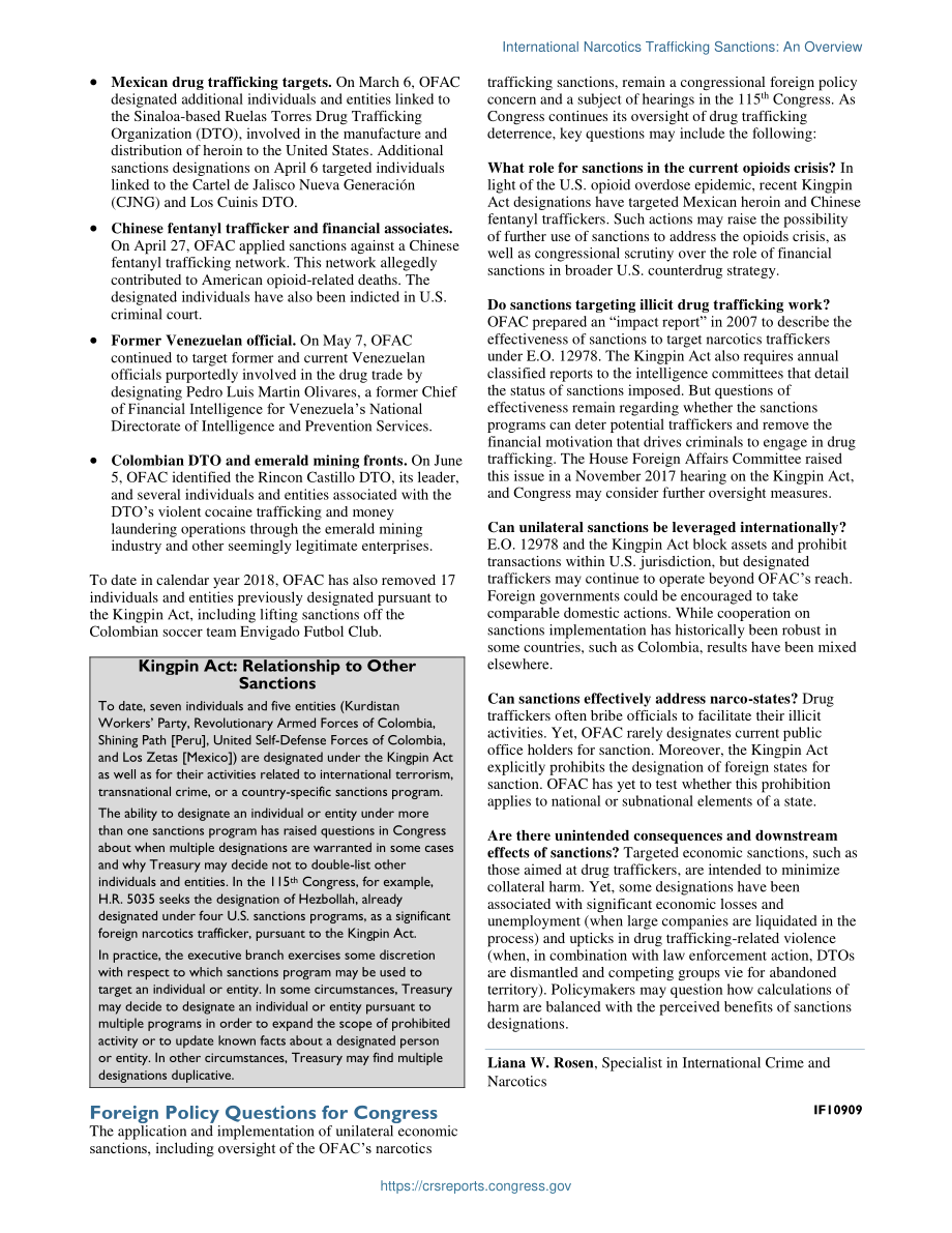 [20180612]IF10909_国际麻醉品贩运制裁：概述 .pdf_第2页