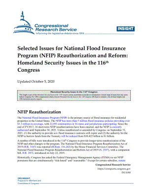 [20201005]IN11050_国家洪水保险计划（NFIP）重新授权和改革的选定问题：第116届国会的国土安全问题.pdf