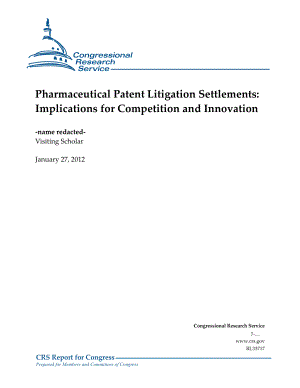 [20120127]RL33717_药品专利诉讼和解：对竞争和创新的影响.pdf