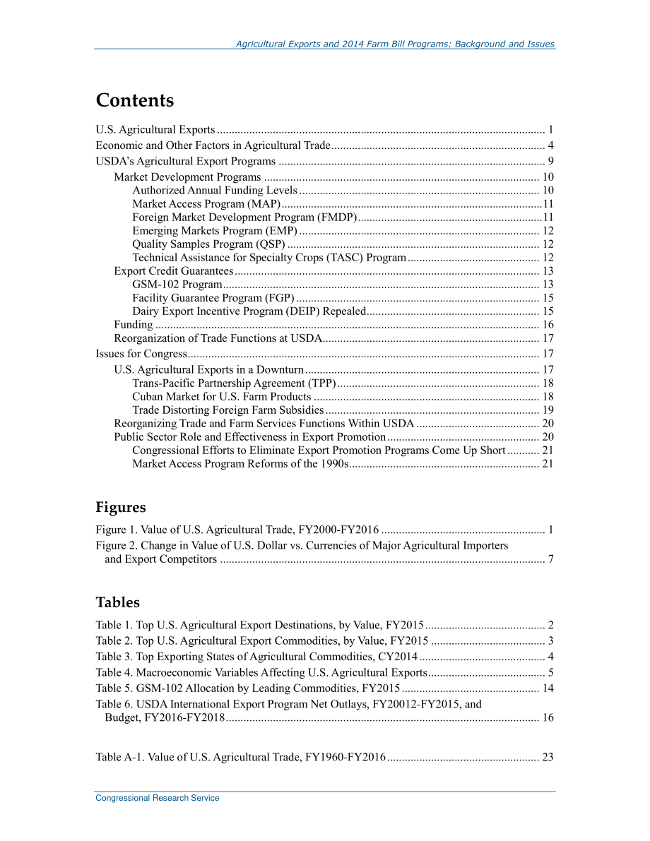 [20160509]R43696_农业出口和2014年农业法案计划：背景和当前问题.pdf_第3页