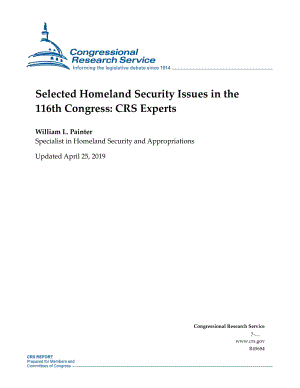 [20190425]R45684_第116届国会中选定的国土安全问题：CRS专家.pdf