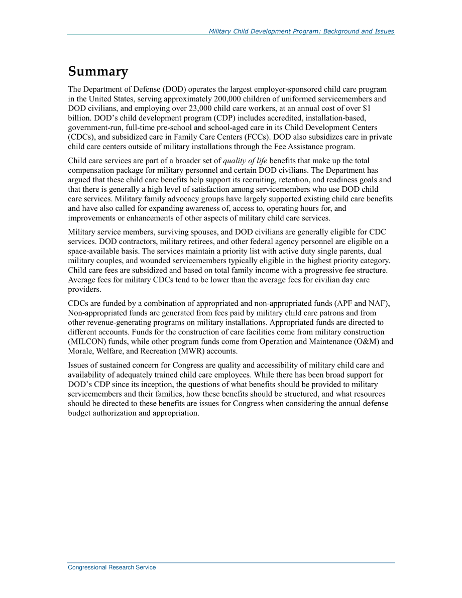 [20200319]R45288_军事儿童发展计划：背景和问题.pdf_第2页