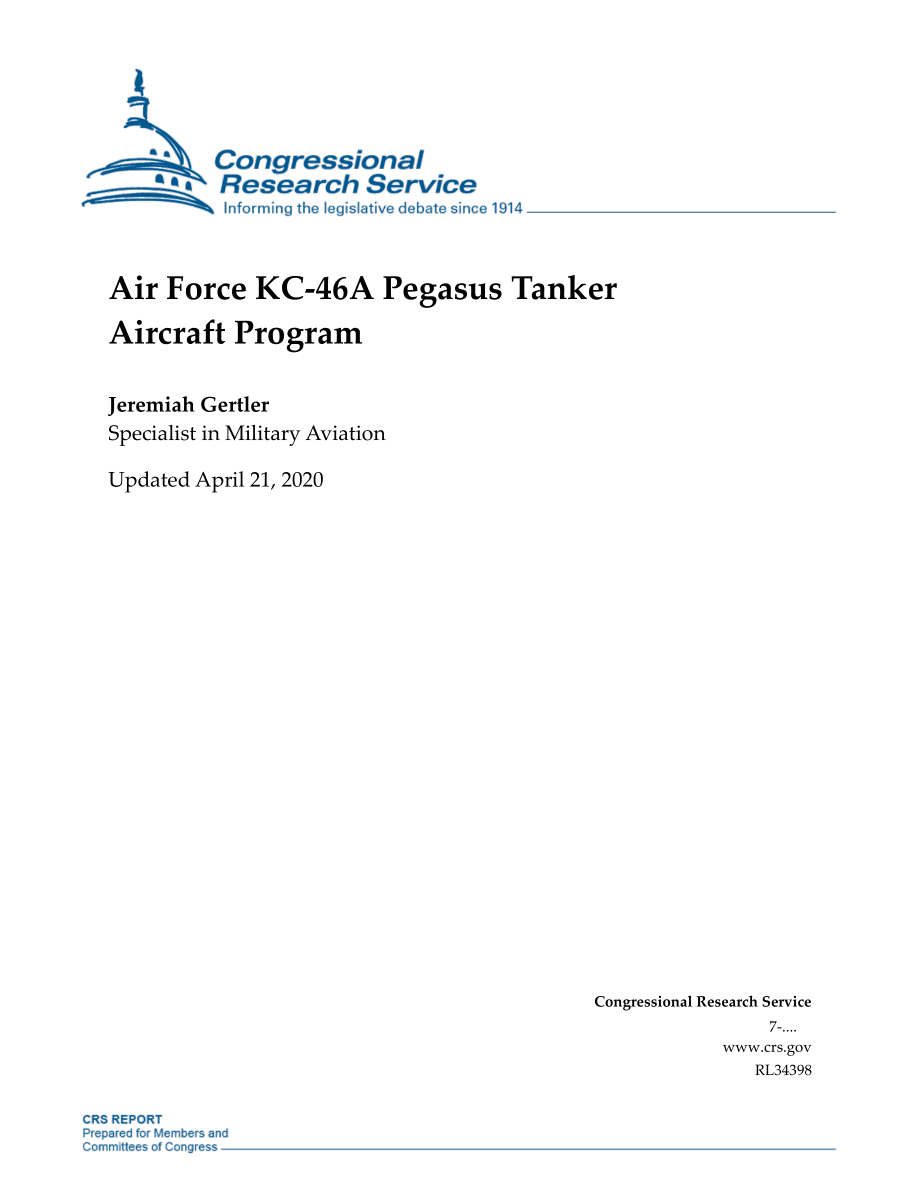 [20200421]RL34398_空军KC-46A飞马加油机项目.pdf_第1页