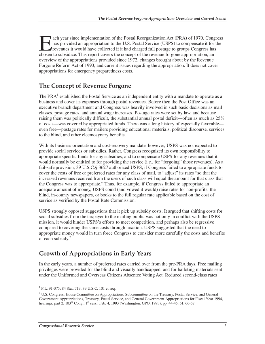 [20060921]RS21025_邮政收入放弃拨款：概述和当前问题.pdf_第3页