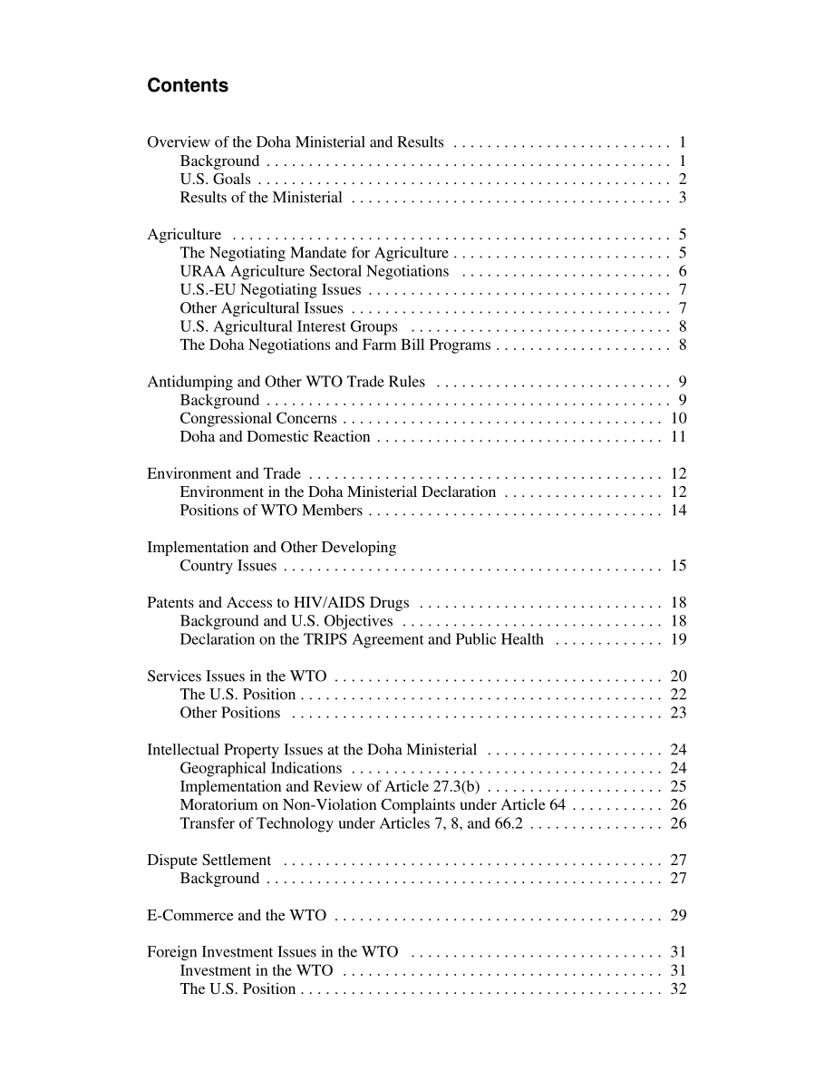 [20011204]RL31206_世贸组织多哈部长级会议：新一轮谈判的结果和议程.pdf_第3页