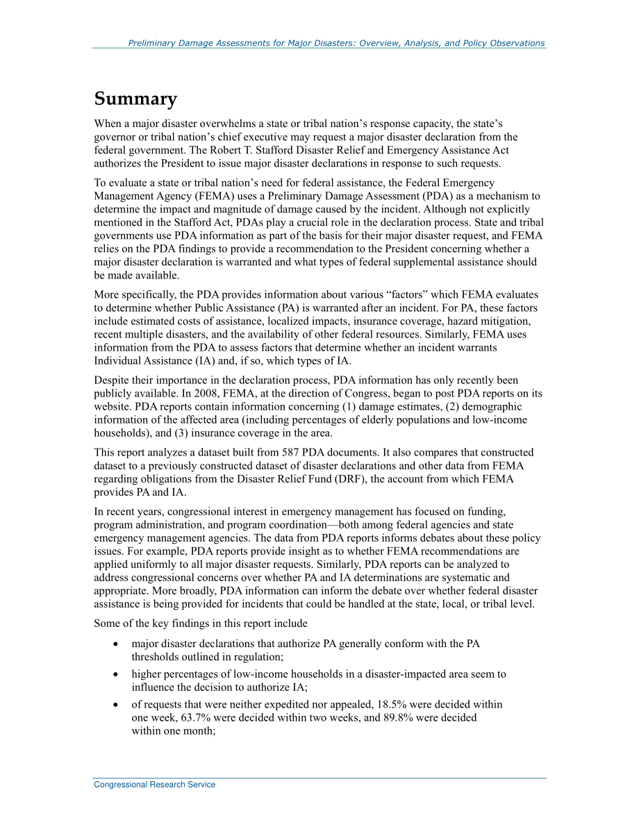 [20171004]R44977_重大灾害的初步损失评估：概述、分析和政策观察 .pdf_第2页