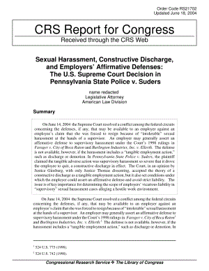 [20040618]RS21702_性骚扰、推定解雇和雇主的肯定性辩护：美国最高法院在宾夕法尼亚州警察诉苏德斯案中的裁决.pdf