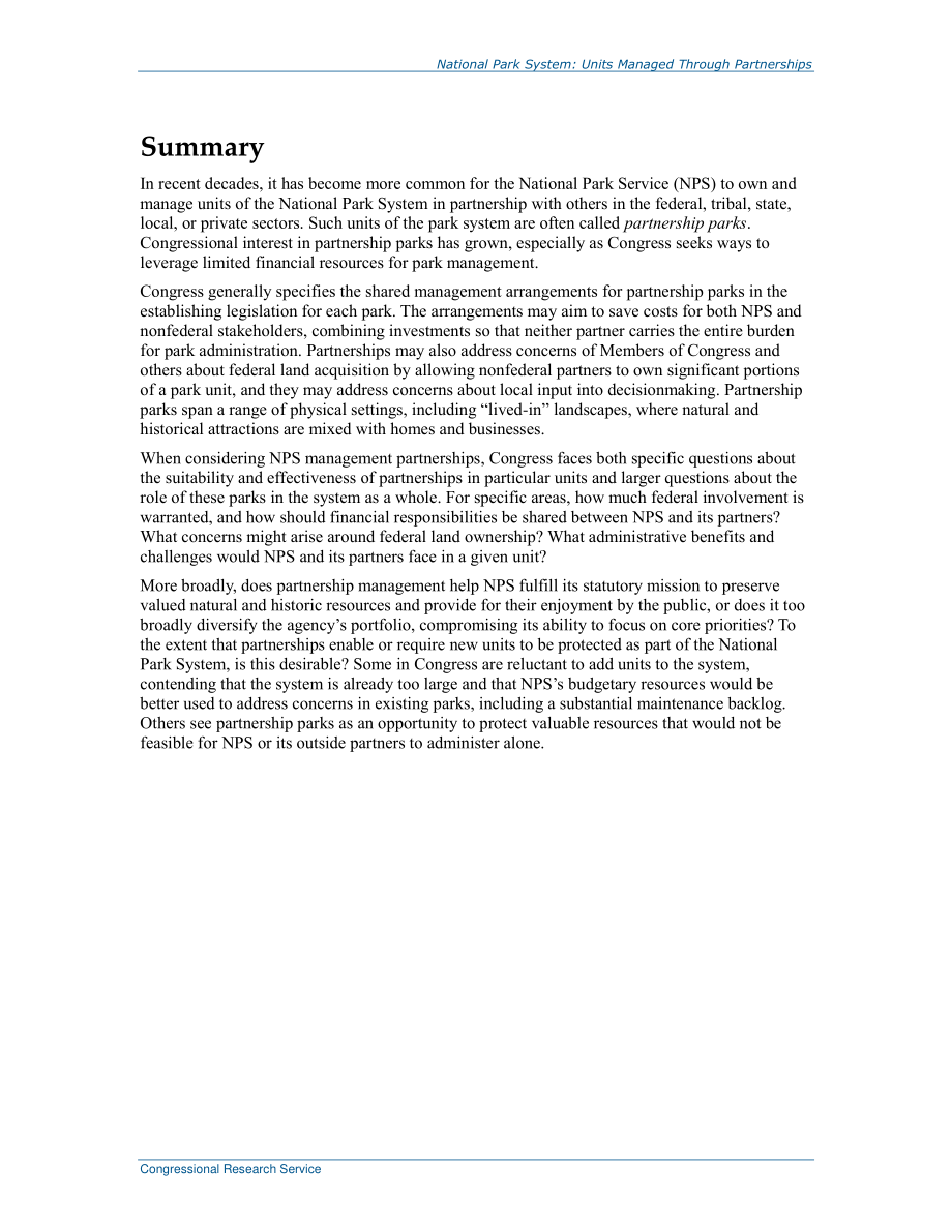 [20160405]R42125_国家公园系统：通过伙伴关系管理的单位.pdf_第2页