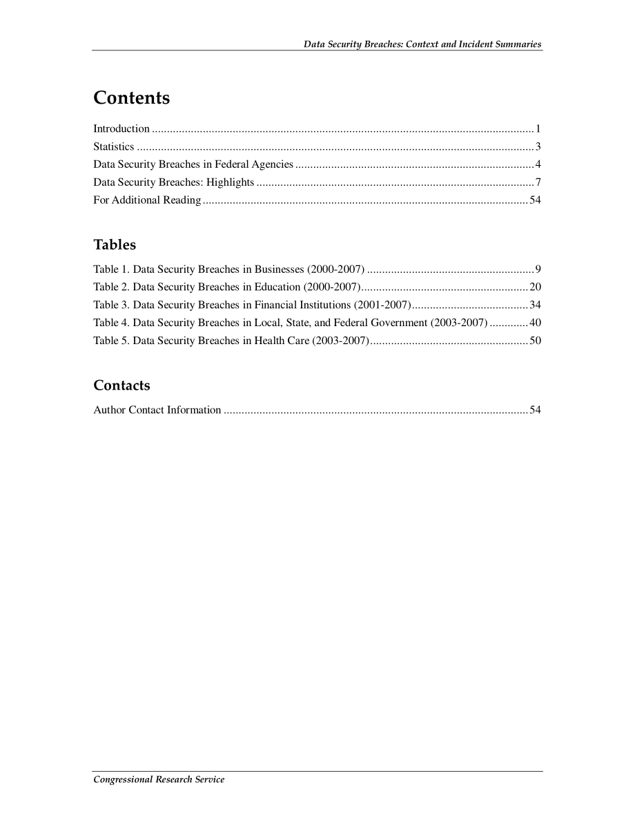 [20070507]RL33199_数据安全漏洞：背景和事件摘要.pdf_第3页