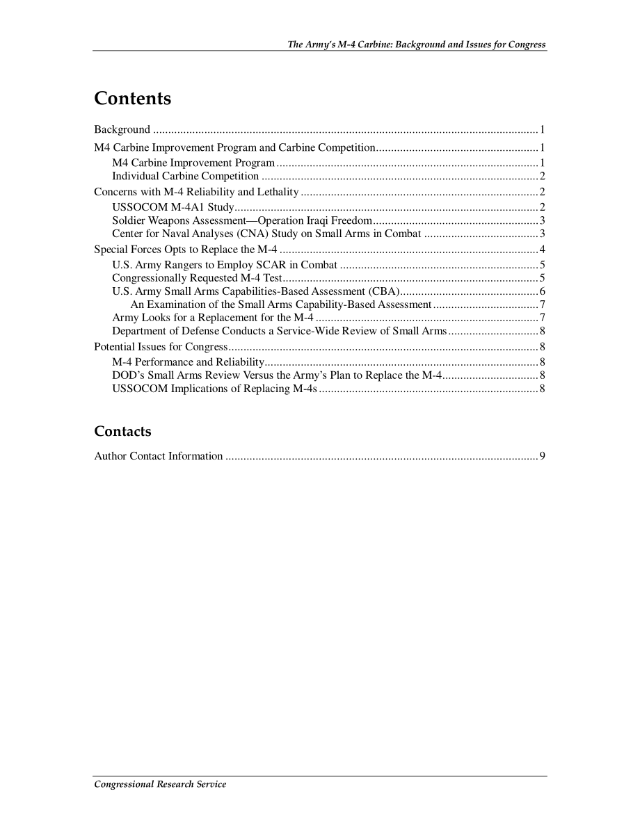 [20100608]RS22888_陆军M-4卡宾枪：国会背景和议题.pdf_第3页