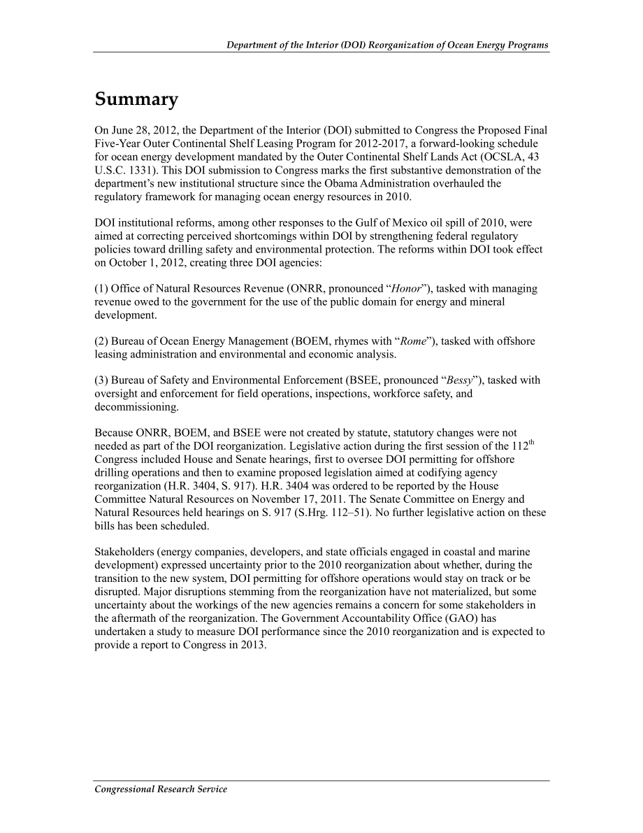 [20120711]R42599_内政部（DOI）海洋能源项目重组.pdf_第2页