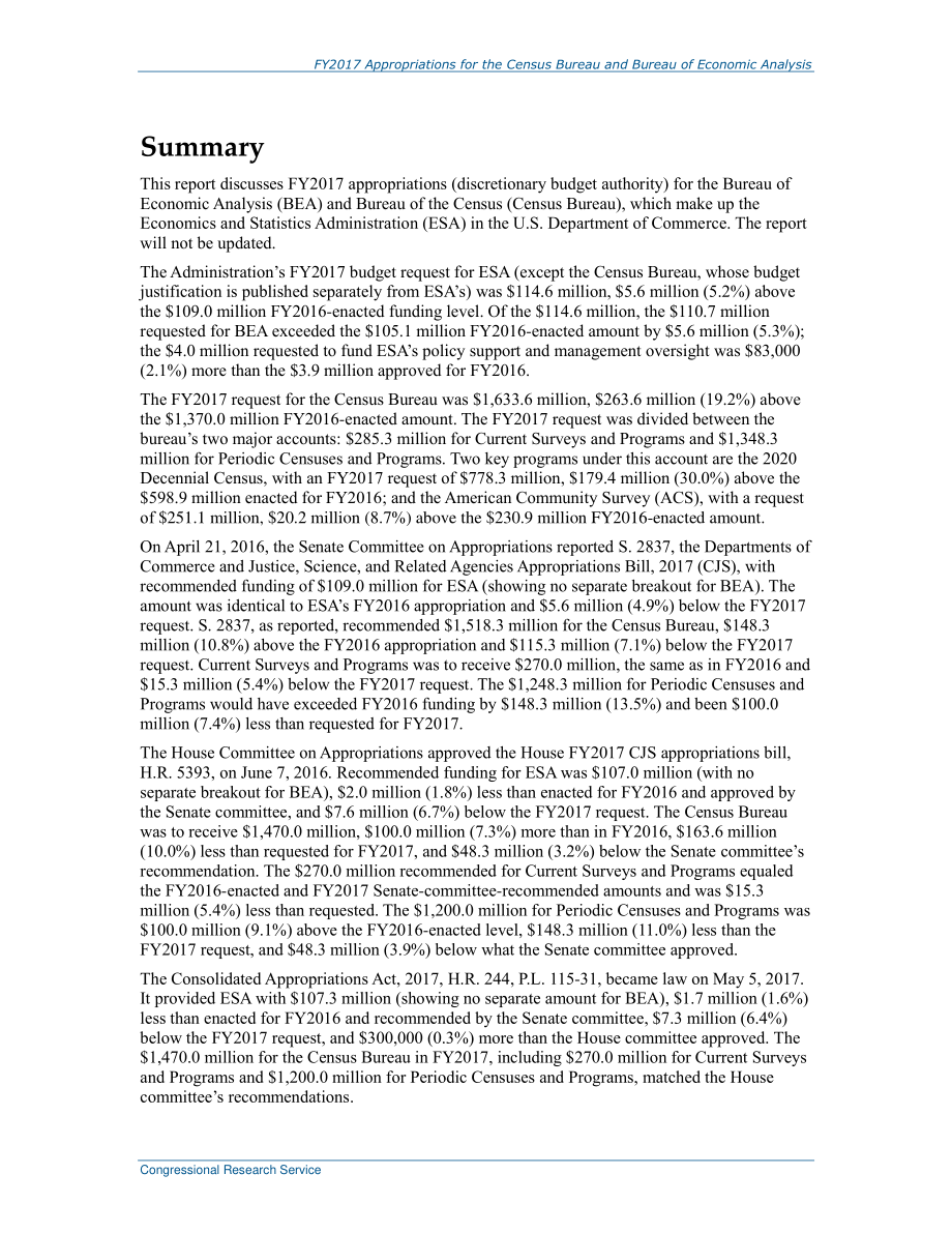 [20170929]R44567_2017财年人口普查局和经济分析局拨款.pdf_第2页