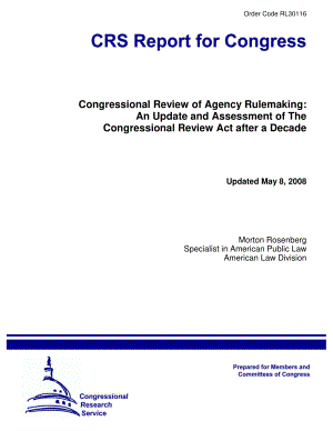 [20080508]RL30116_国会对机构规则制定的审查：十年后国会审查法案的更新和评估.pdf