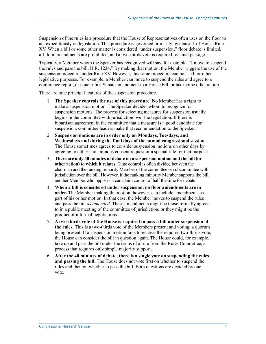 [20200304]98-314_众议院暂停执行规则：主要特征.pdf_第2页