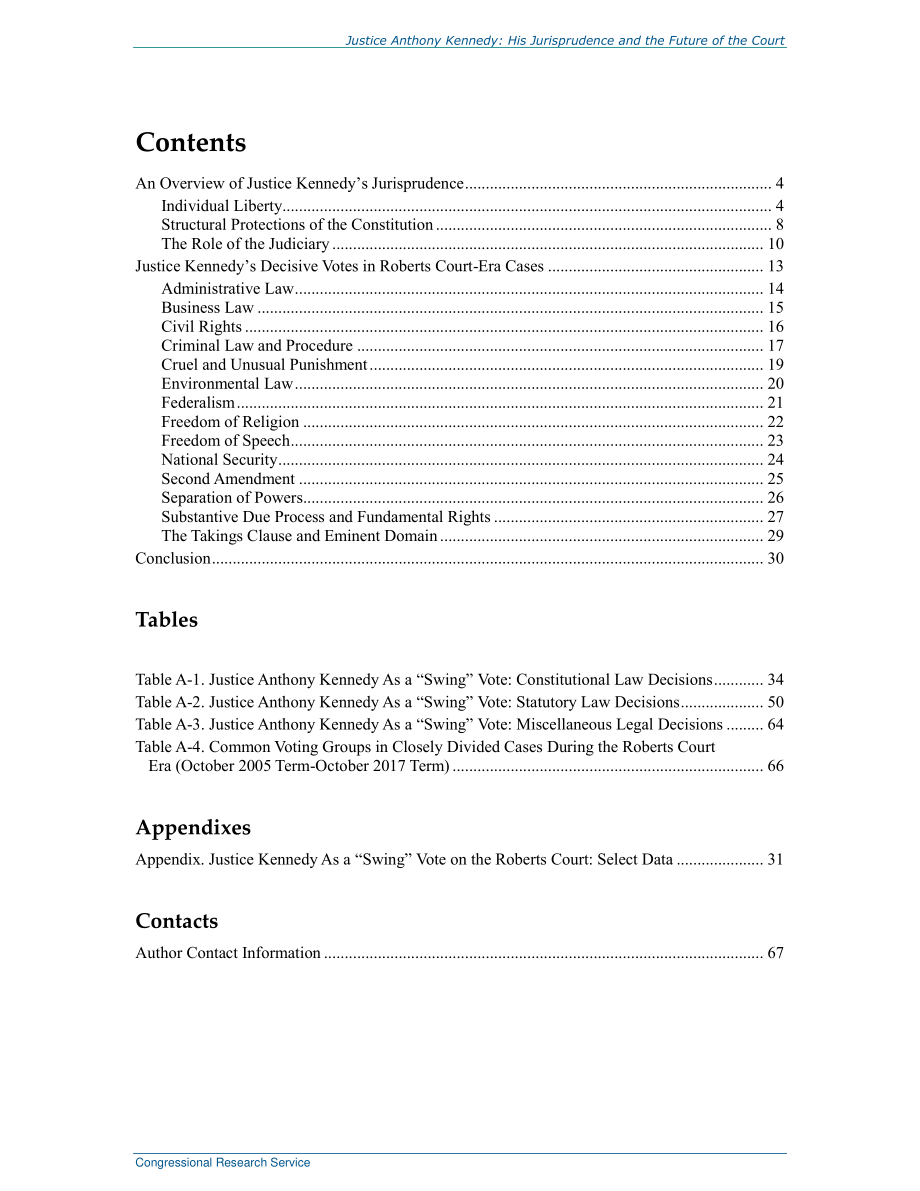 [20180711]R45256_安东尼·肯尼迪法官：他的判例和法院的未来.pdf_第3页