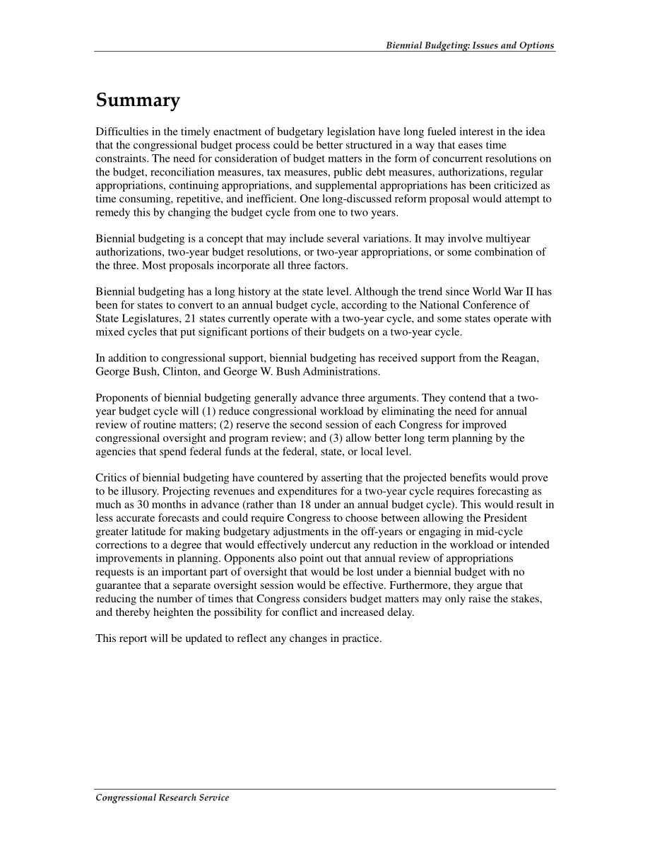 [20060810]RL30550_两年期预算编制：问题和选择.pdf_第2页