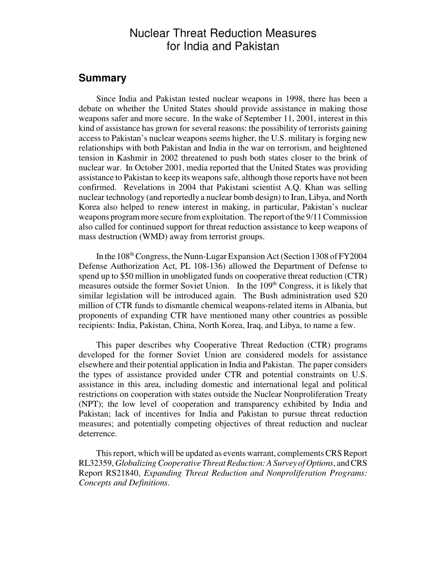 [20050217]RL31589_印度和巴基斯坦减少核威胁措施.pdf_第2页