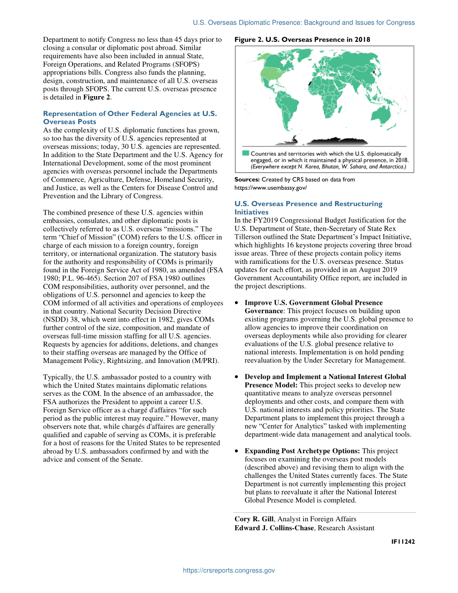 [20190807]IF11242_美国海外外交存在：国会背景和议题.pdf_第2页