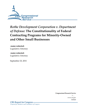 [20110923]R40440_Rothe Development Corporation诉国防部：少数民族企业和其他小型企业联邦承包计划的合宪性.pdf