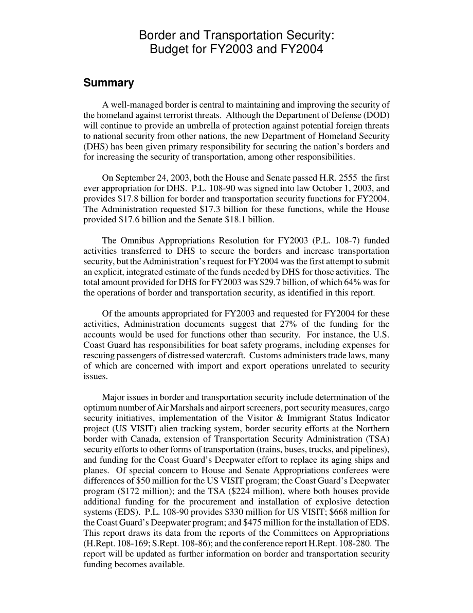 [20040115]RL32061_边境和运输安全：2003财年和2004财年预算.pdf_第2页