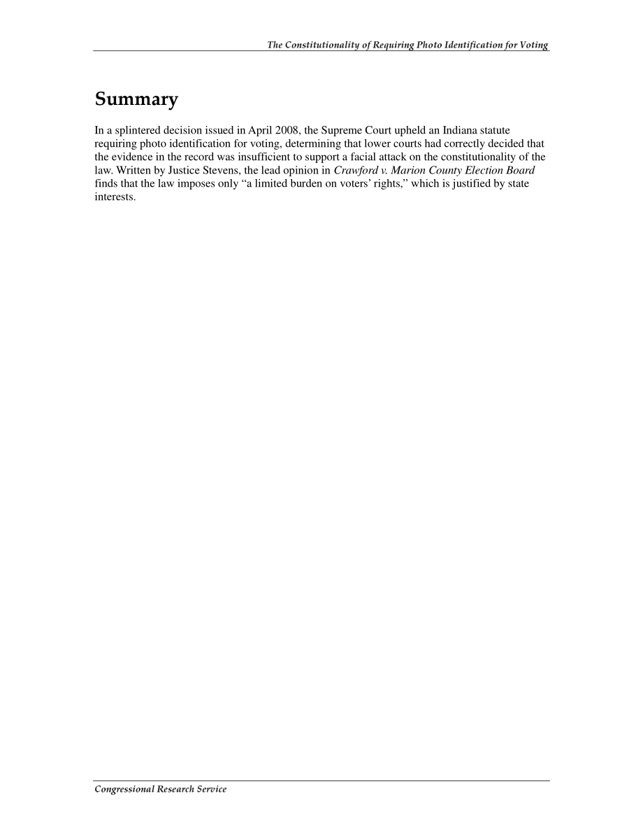 [20080519]RS22882_投票时要求出示照片身份的合宪性：克劳福德诉马里恩县选举委员会案评析.pdf_第2页