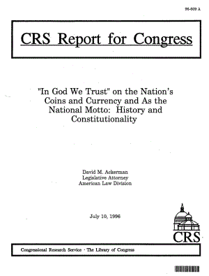 [19960710]96-609_“我们相信上帝”是国家的硬币和货币也是国家的座右铭：历史与宪政.pdf