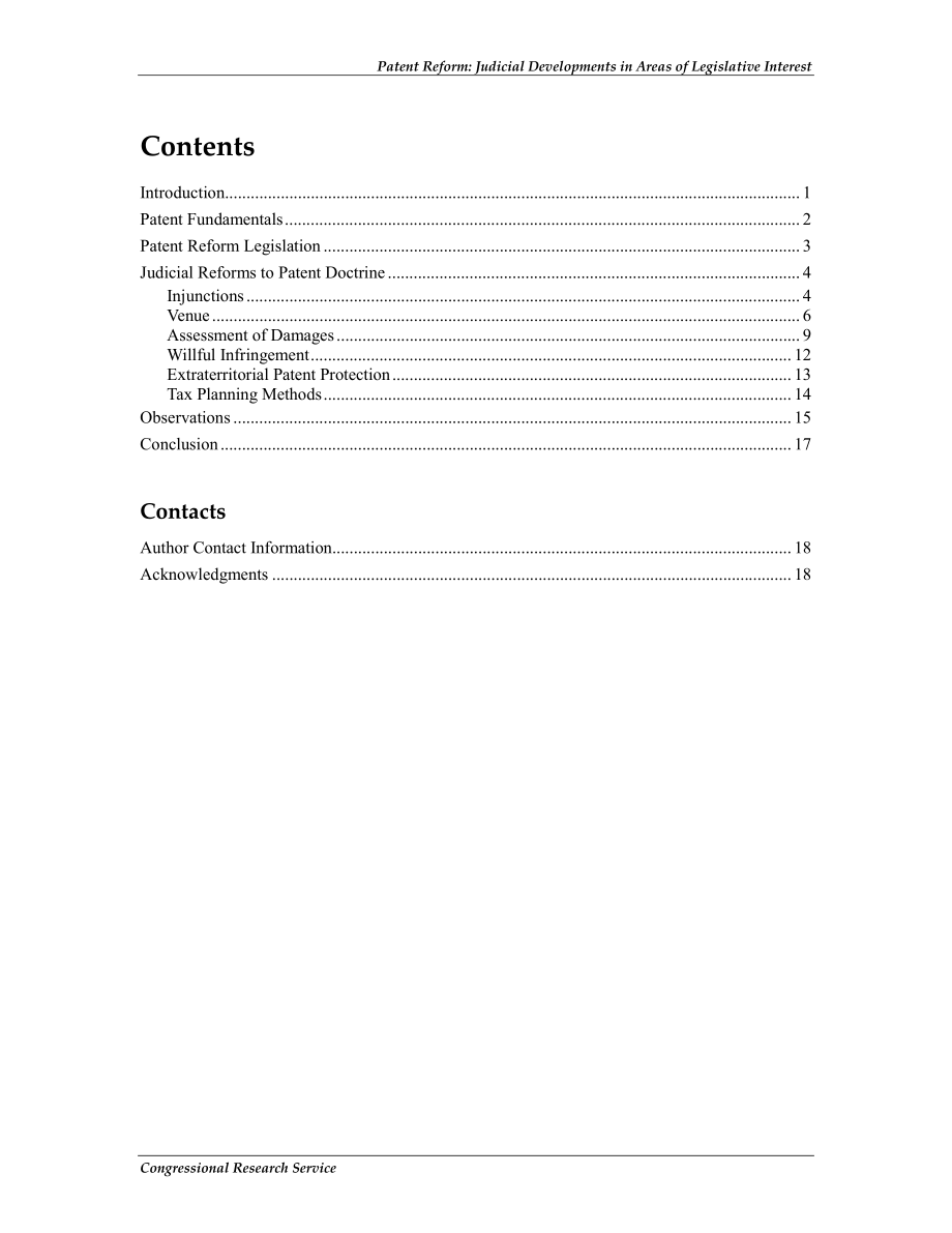 [20110105]R41090_专利改革：立法关注领域的司法发展.pdf_第3页