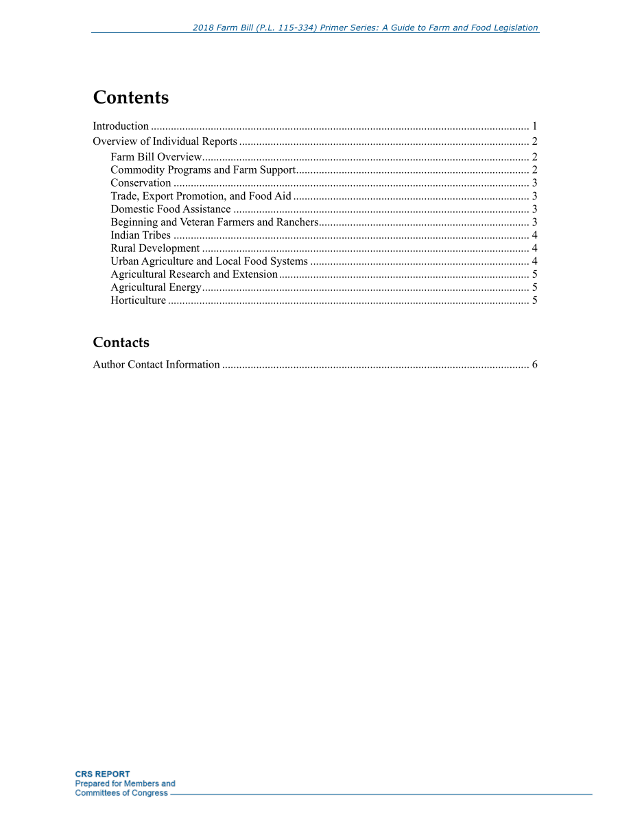 [20191025]R45984_2018年农业法案（P.L115-334）基础系列：综合农业和食品立法指南.pdf_第2页