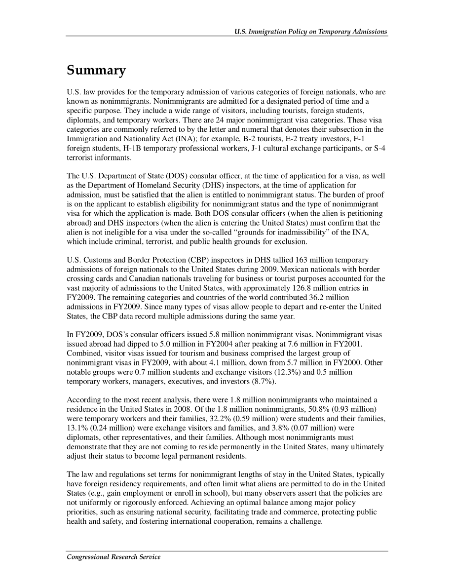 [20110228]RL31381_美国临时入学移民政策.pdf_第2页