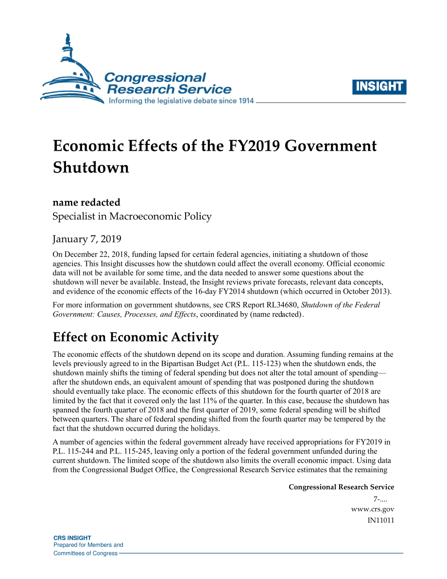 [20190107]IN11011_2019财年政府关门的经济影响.pdf_第1页