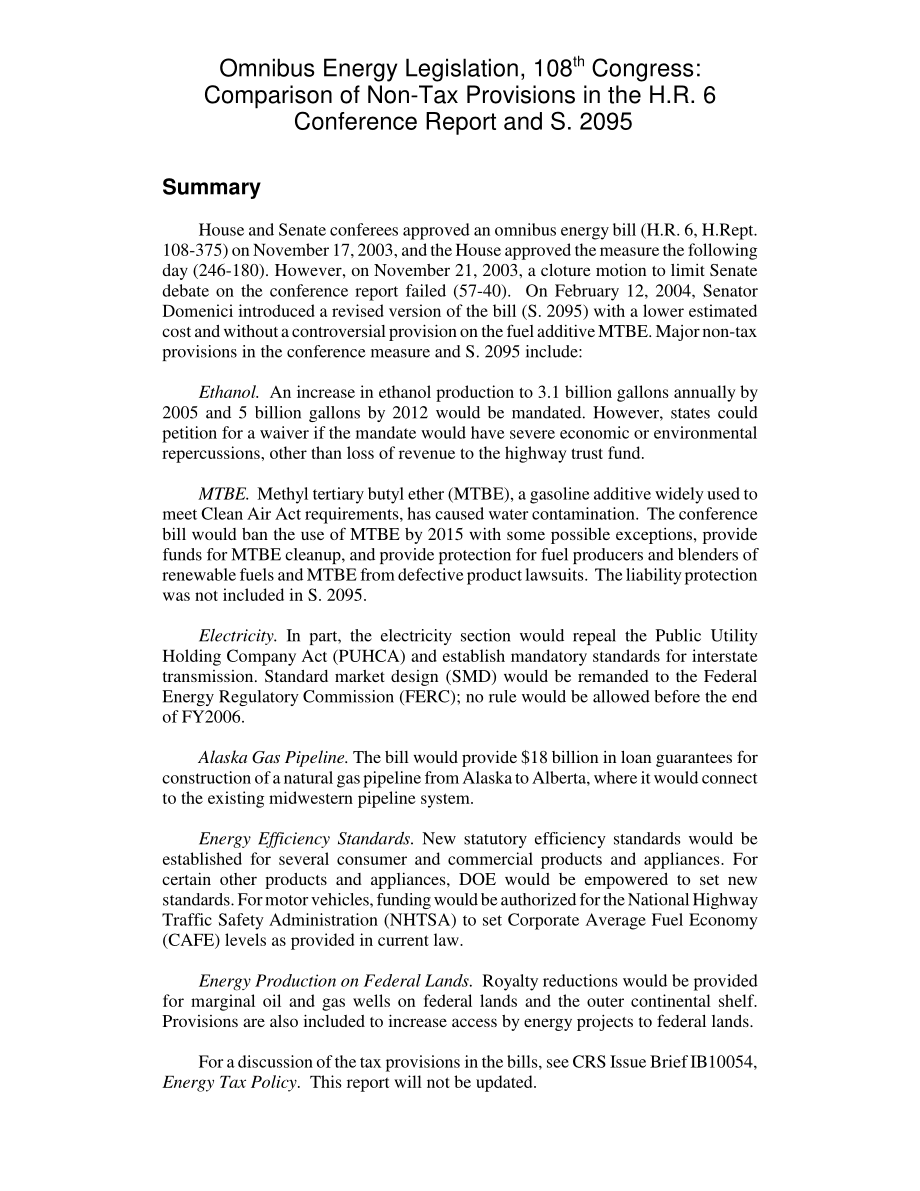 [20040223]RL32204_综合能源立法第108届国会：H.R.中非税务规定的比较6会议报告和S.2095.pdf_第2页