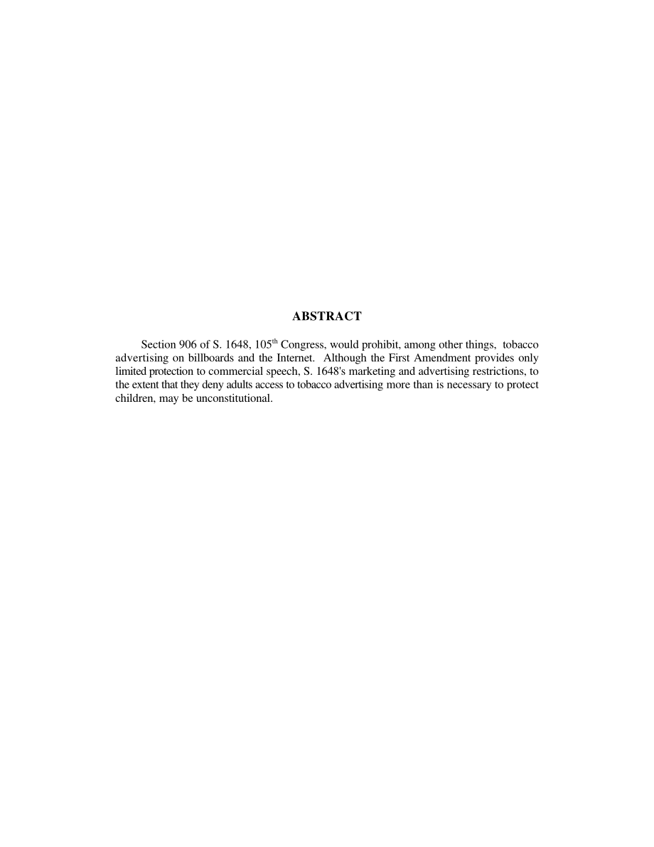 [19980408]98-343A_S.1648第105届国会中的烟草营销和广告限制：第一修正案问题.pdf_第2页