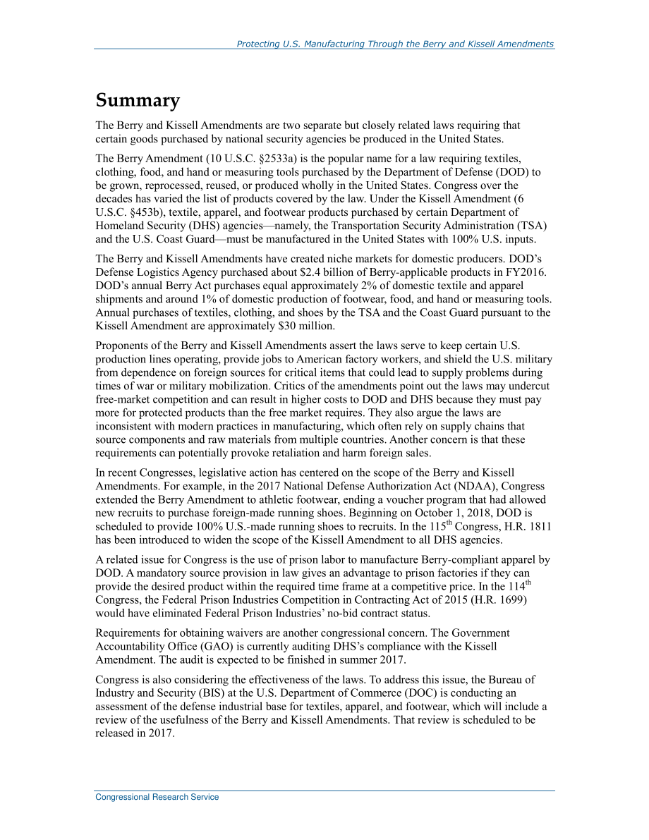 [20170518]R44850_购买美国货：通过贝里和基塞尔修正案保护美国制造业.pdf_第2页