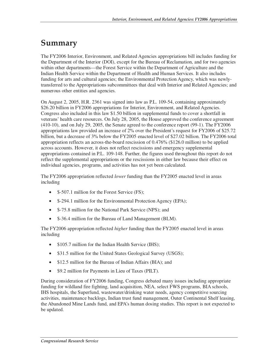 [20060203]RL32893_内部、环境和相关机构：2006财年拨款.pdf_第2页