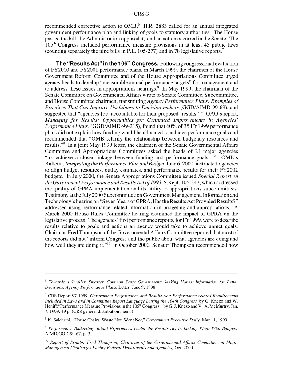 [20040607]RS20257_政府绩效和结果法案：简要历史和实施活动.pdf_第3页