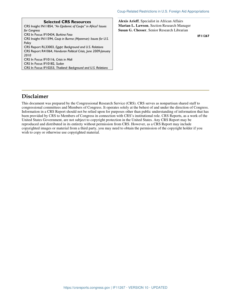 [20220224]IF11267_美国对外援助拨款中与政变有关的限制.pdf_第3页